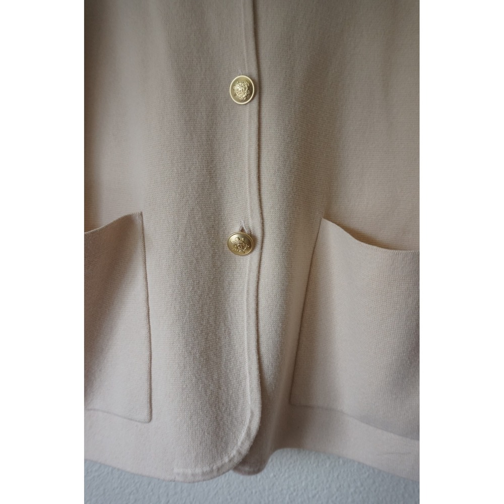 J.Crew Giselle Sweater Blazer Lady Jacket Old Money‎ Neutral Cream Beige M - Picture 4 of 7